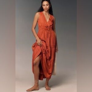 Somerset Maxi Dress Linen Ties Edition
